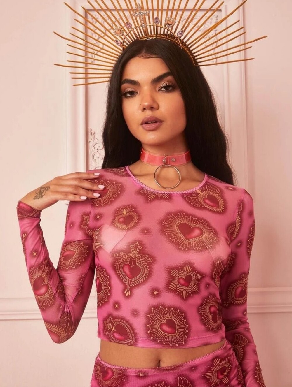 Feel My Halo Mesh Top